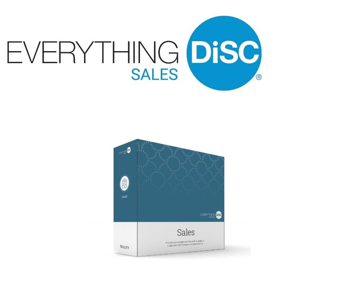 Everything DiSC Sales Logo at top.  Everything DiSC Sales Facilitation Kit Box at bottom